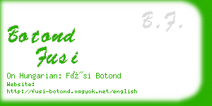 botond fusi business card